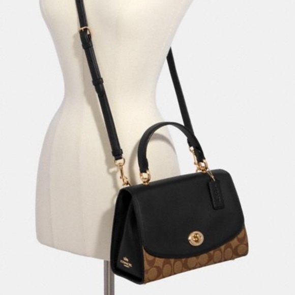 Coach Bags Coach Tilly Top Handle Satchel In Brown Black Poshmark